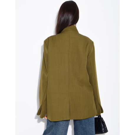 Blazer with Asian-style fasteners