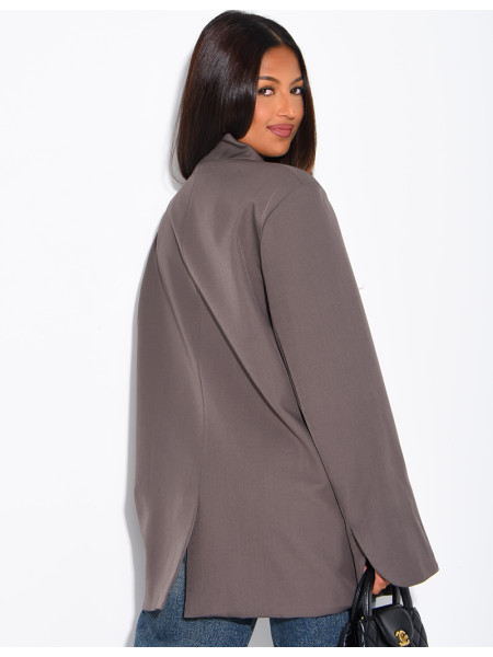 Blazer with Asian-style fasteners