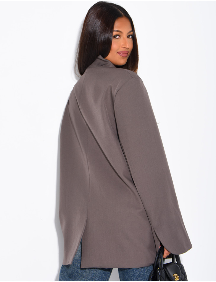 Blazer with Asian-style fasteners