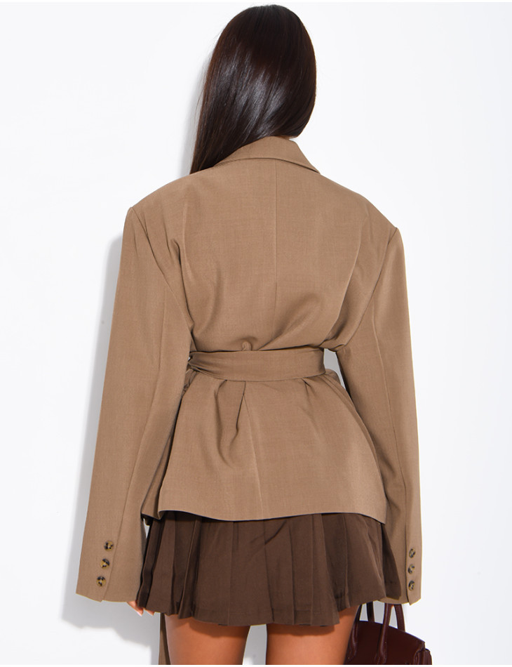 Blazer mit Gürtel