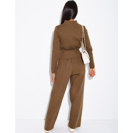 Set aus Wolle: Offiziersjacke und gerade geschnittene Hose