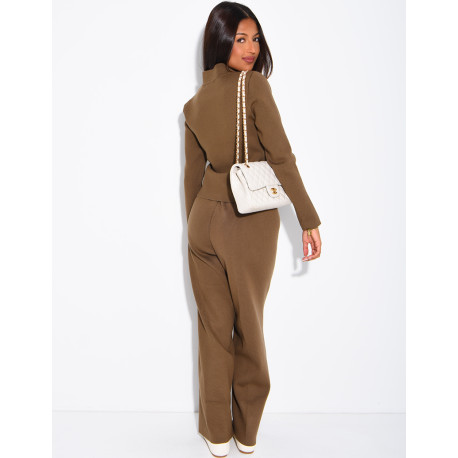 Set aus Wolle: Offiziersjacke und gerade geschnittene Hose