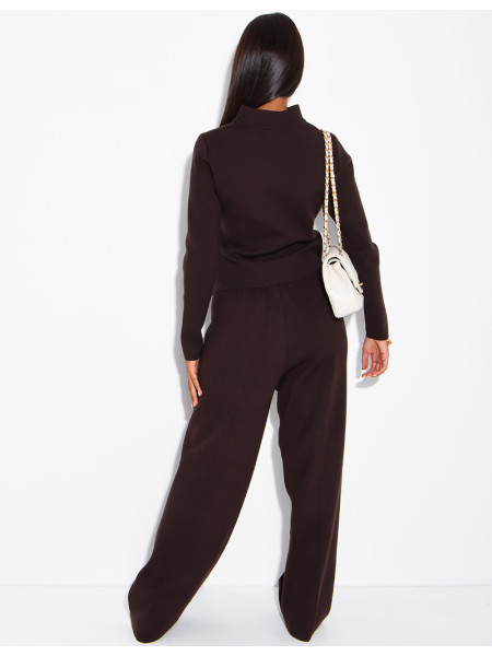 Set aus Wolle: Offiziersjacke und gerade geschnittene Hose