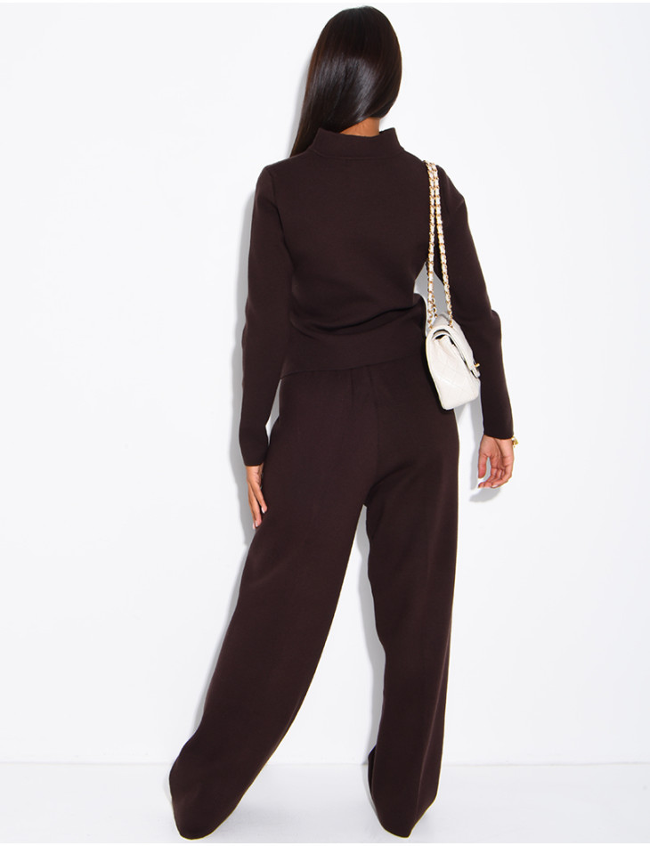 Set aus Wolle: Offiziersjacke und gerade geschnittene Hose