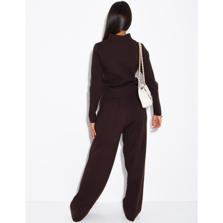 Set aus Wolle: Offiziersjacke und gerade geschnittene Hose