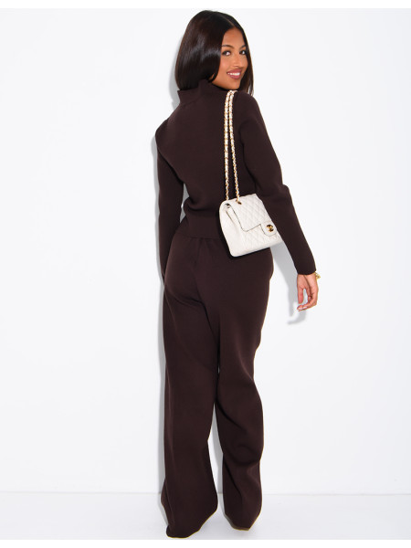 Set aus Wolle: Offiziersjacke und gerade geschnittene Hose