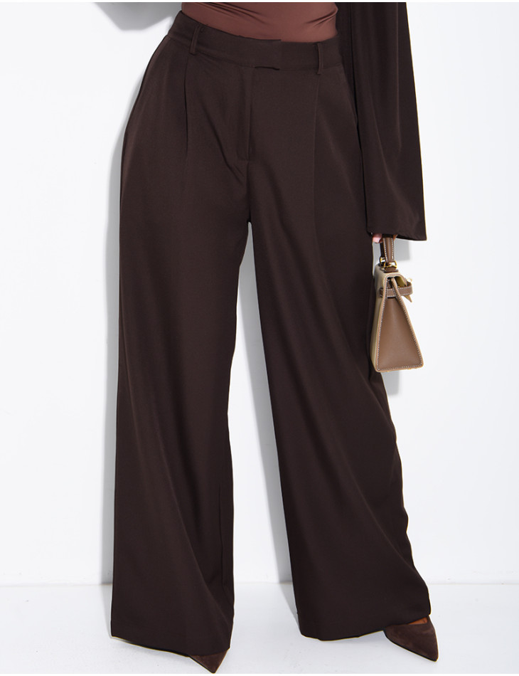 Pantalon tailleur à pinces