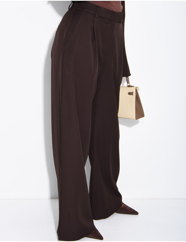 Pantalon tailleur à pinces