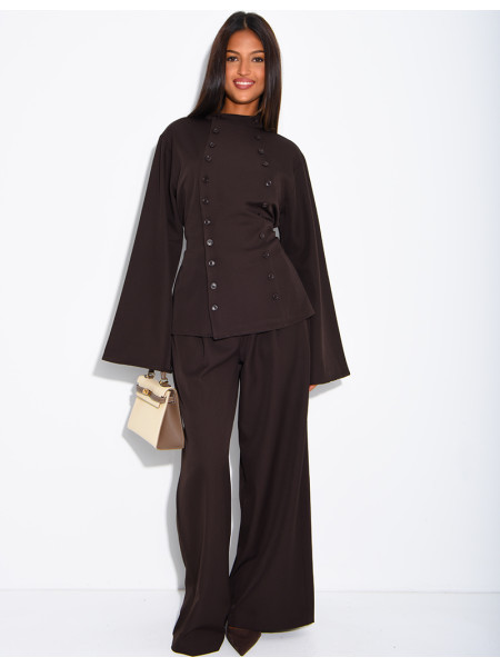 Pantalon tailleur à pinces