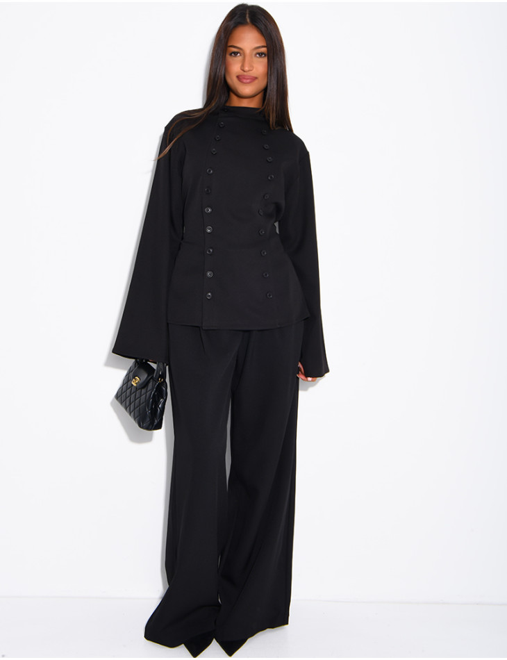 Pantalon tailleur à pinces
