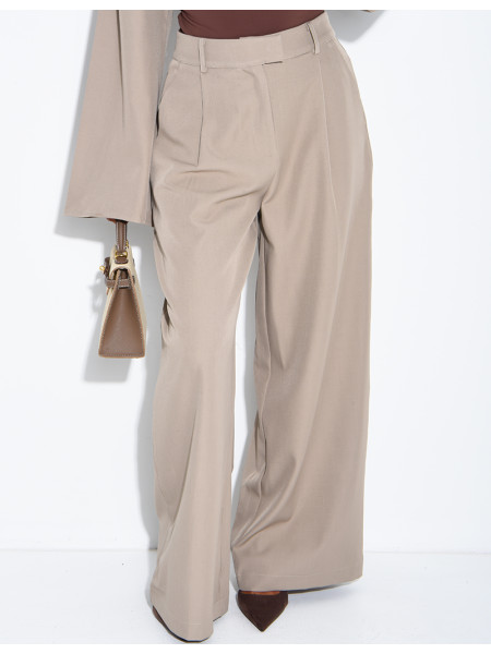 Pantalon tailleur à pinces