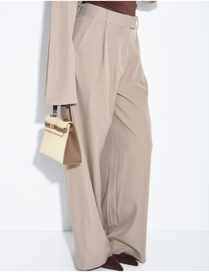 Pantalon tailleur à pinces