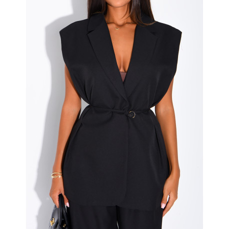 Ensemble de tailleur sans manche à nouer