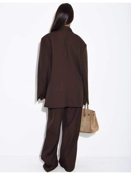 Ensemble de tailleur à blazer oversize à fentes