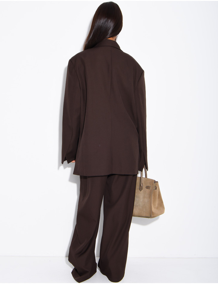 Ensemble de tailleur à blazer oversize à fentes