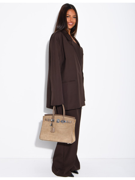Ensemble de tailleur à blazer oversize à fentes
