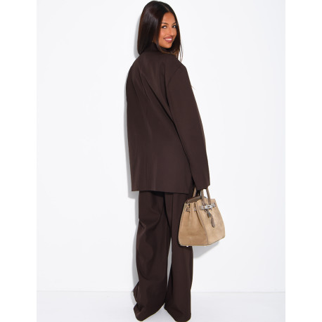 Ensemble de tailleur à blazer oversize à fentes