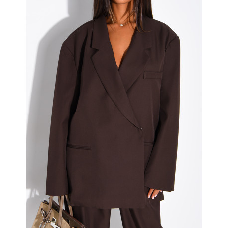 Ensemble de tailleur à blazer oversize à fentes