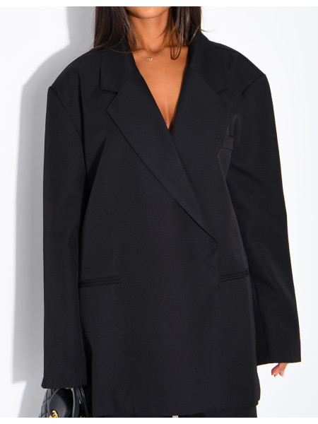 Ensemble de tailleur à blazer oversize à fentes