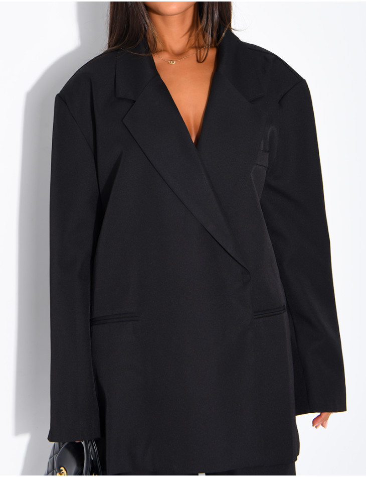 Ensemble de tailleur à blazer oversize à fentes