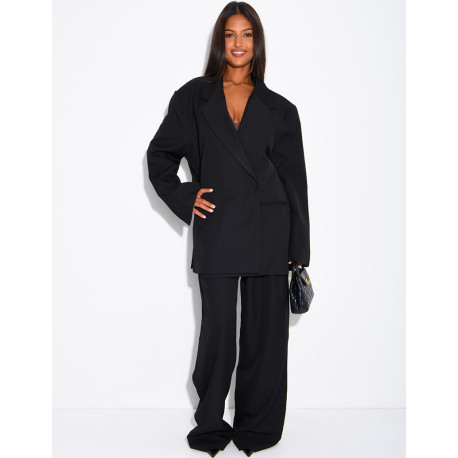 Ensemble de tailleur à blazer oversize à fentes
