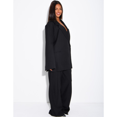 Ensemble de tailleur à blazer oversize à fentes