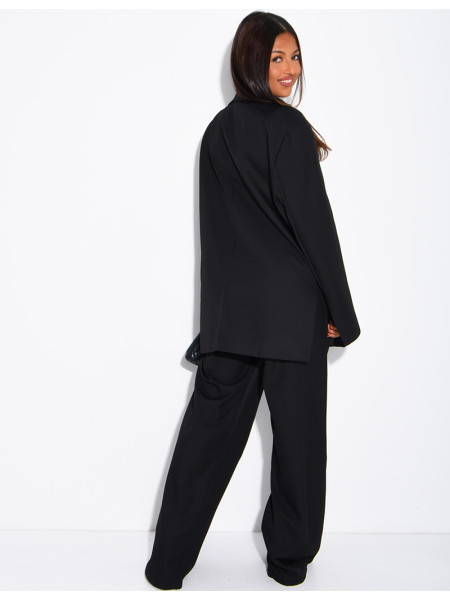 Ensemble de tailleur à blazer oversize à fentes
