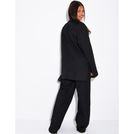Ensemble de tailleur à blazer oversize à fentes