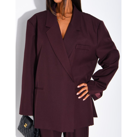 Ensemble de tailleur à blazer oversize à fentes