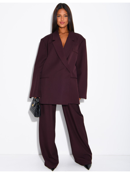 Ensemble de tailleur à blazer oversize à fentes