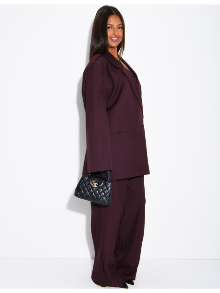 Ensemble de tailleur à blazer oversize à fentes