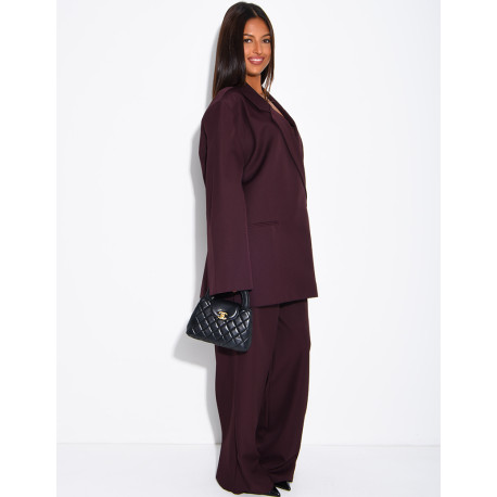 Ensemble de tailleur à blazer oversize à fentes
