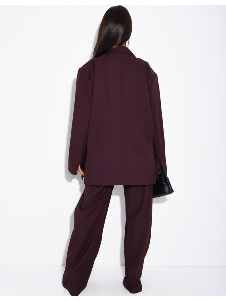 Ensemble de tailleur à blazer oversize à fentes