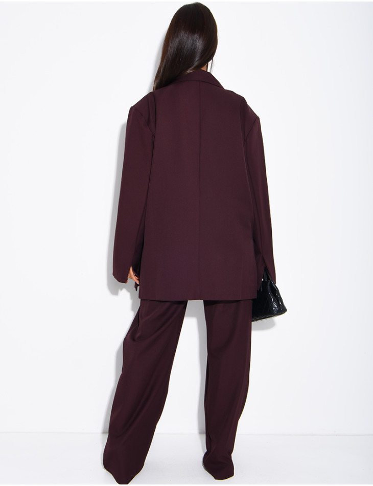 Ensemble de tailleur à blazer oversize à fentes