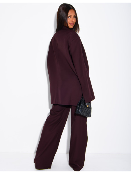 Ensemble de tailleur à blazer oversize à fentes