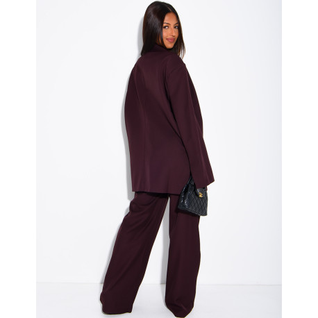 Ensemble de tailleur à blazer oversize à fentes