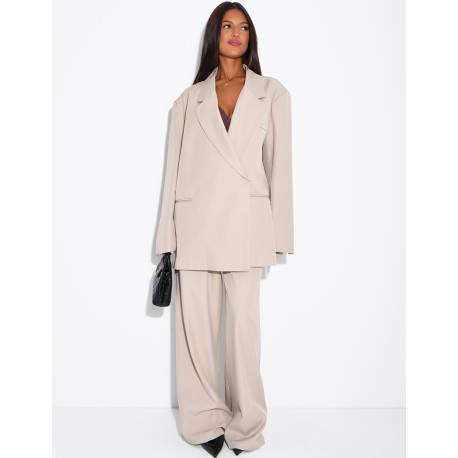 Ensemble de tailleur à blazer oversize à fentes
