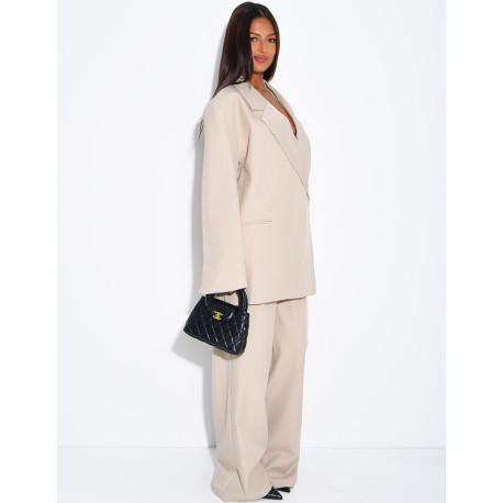 Ensemble de tailleur à blazer oversize à fentes