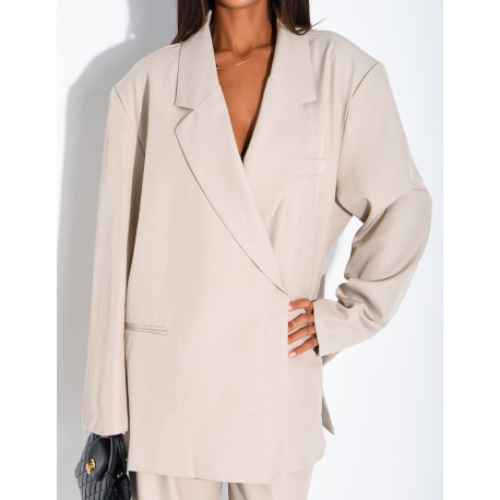 Ensemble de tailleur à blazer oversize à fentes