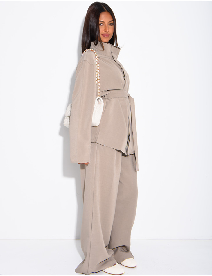 Two-piece set (jacket and trousers)