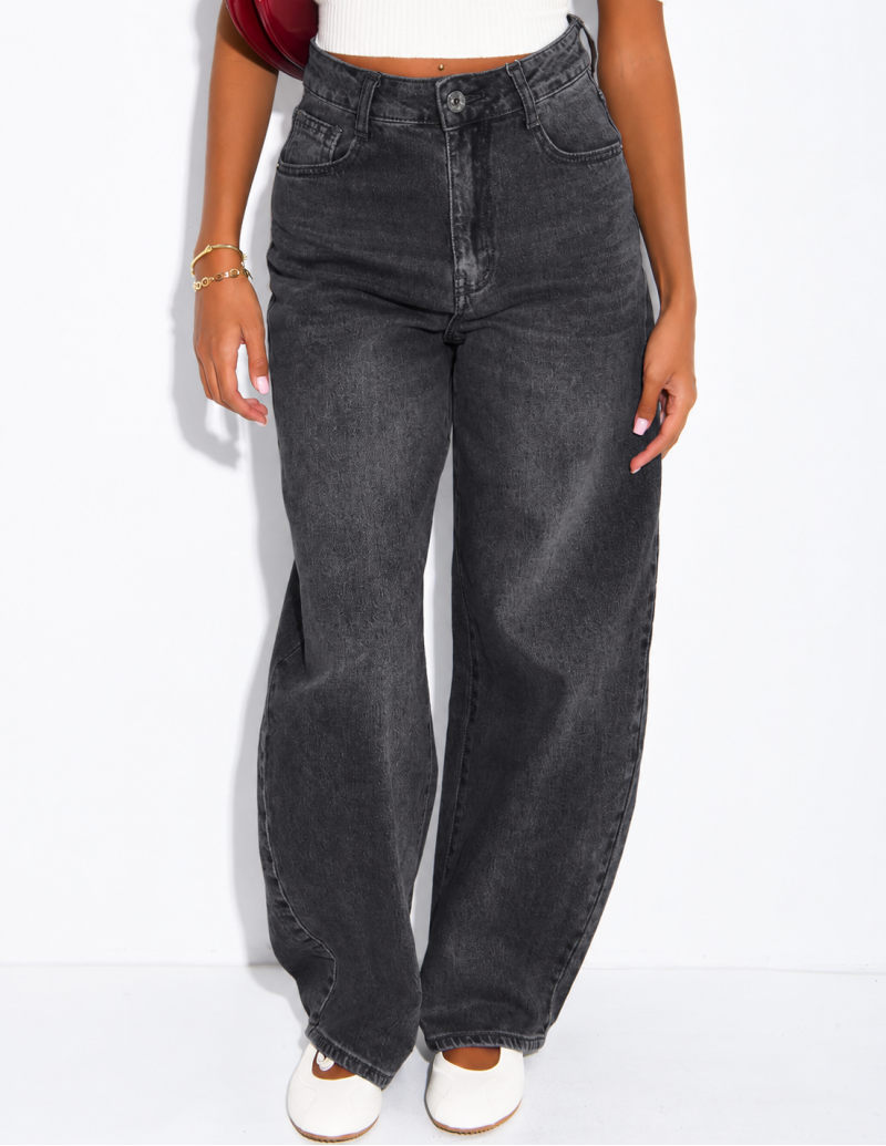 Hoch taillierte Jeans im...