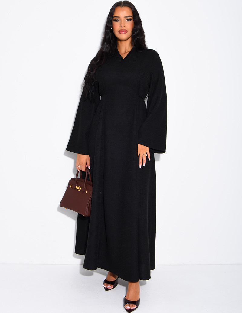 Robe longue texturée à...