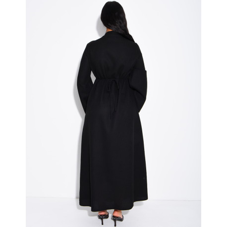 Robe longue texturée à cintrée au dos