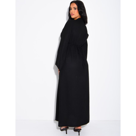 Robe longue texturée à cintrée au dos