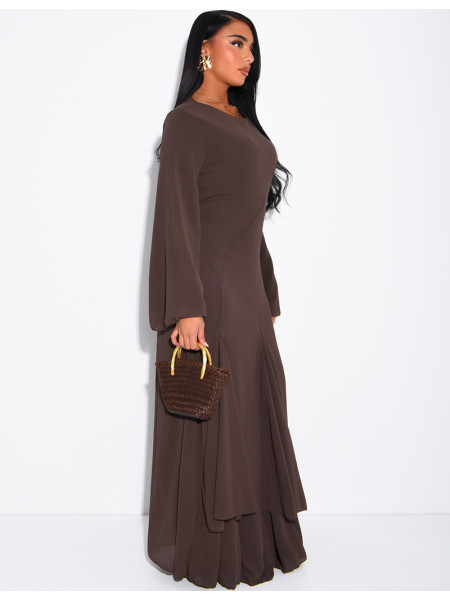 Robe longue doublée à nouer dans le dos
