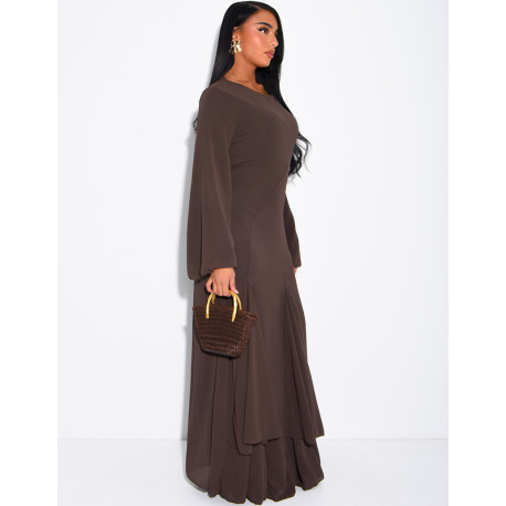 Robe longue doublée à nouer dans le dos