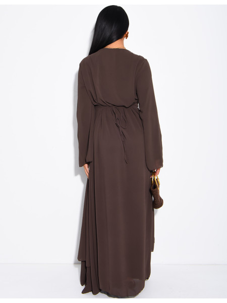 Robe longue doublée à nouer dans le dos