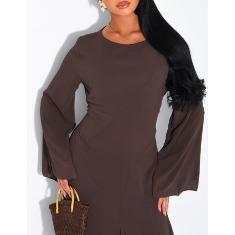 Robe longue doublée à nouer dans le dos