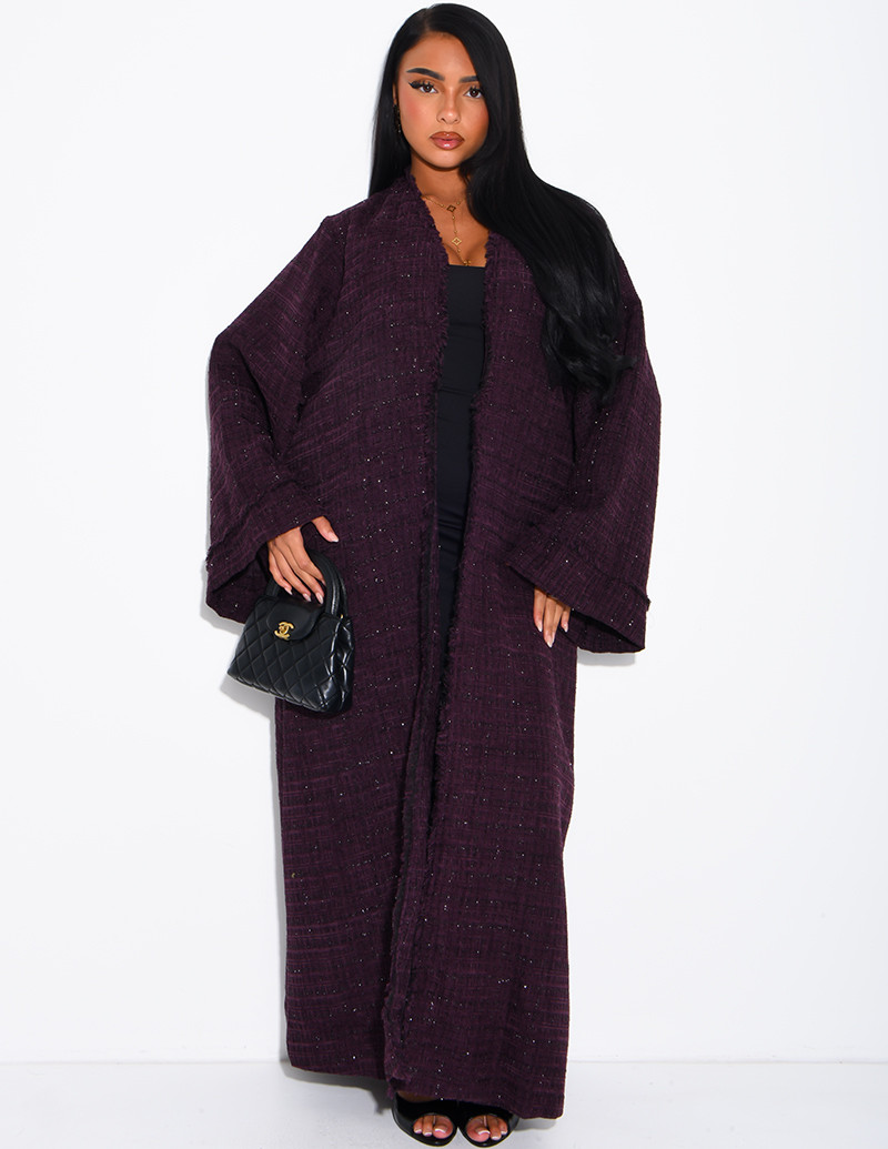 Long, thick kimono with a...