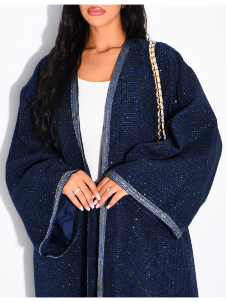 Kimono épais à liseré doré